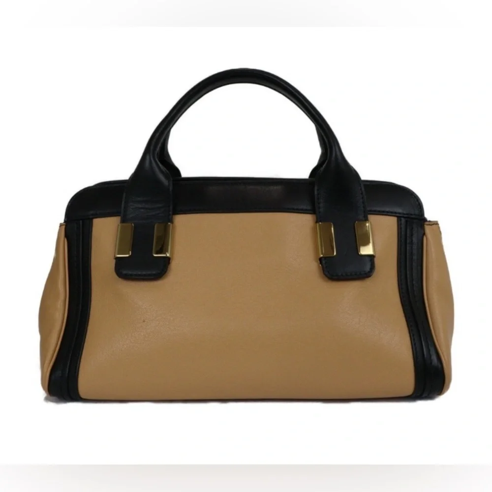 Chloe - EUC Little Alice 2-way handbag in black and tan color scheme, 2 tone - Picture 2 of 13